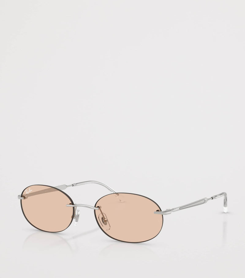 Ray-Ban RB3767 Metal Oval Sunglasses, UK version