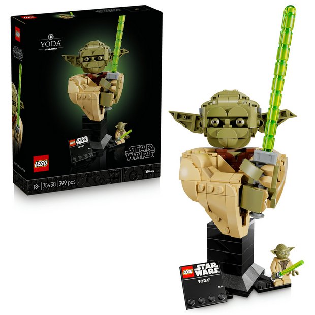 LEGO Star Wars Yoda bust model kit 399-piece, UK version