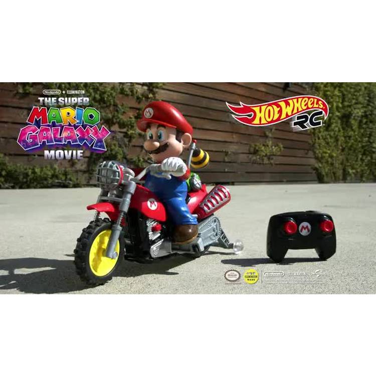 Hot Wheels Mario Wheelie Motocross remote control toy - British product