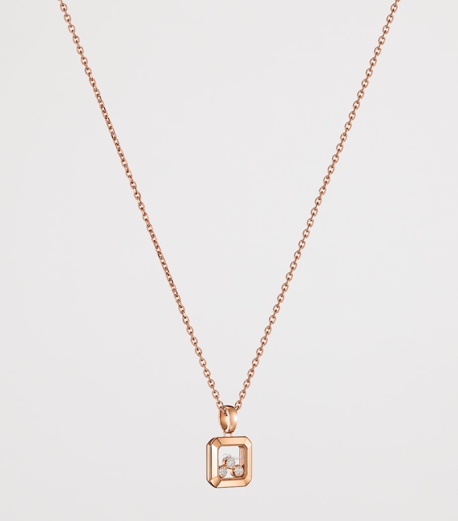 Chopard Happy Diamonds necklace rose gold diamond 42cm (British brand)