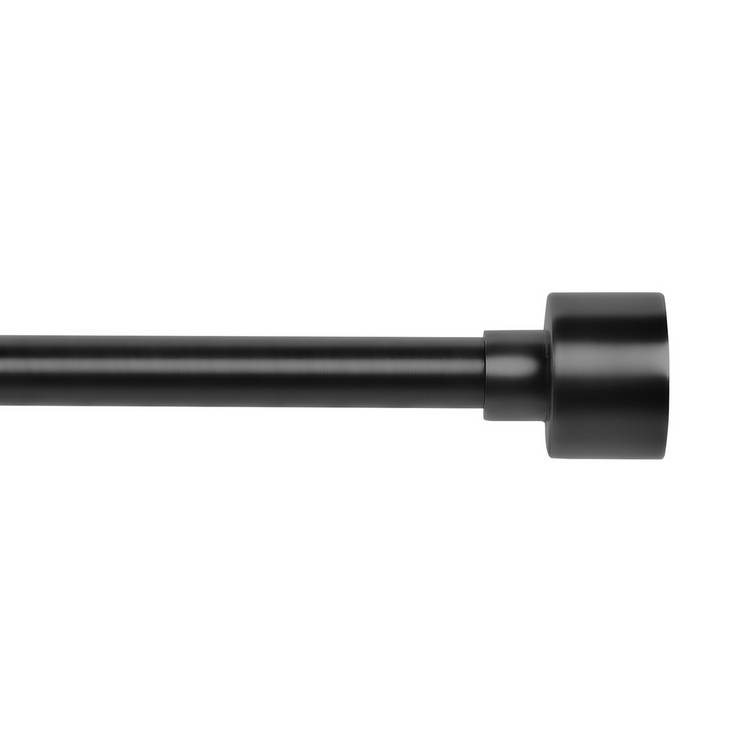 Argos Home matte black extendable curtain pole 120-210cm, UK version