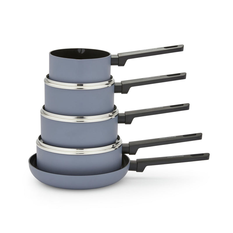 Morphy Richards 5-piece saucepan set grey (British brand)