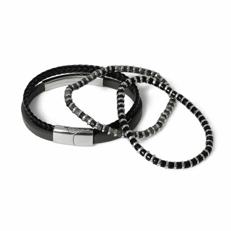 Uncommon Souls braided metal bracelet gift set, imported from the UK