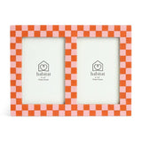 Habitat pink checkered resin picture frame 4x6 inch (British brand)