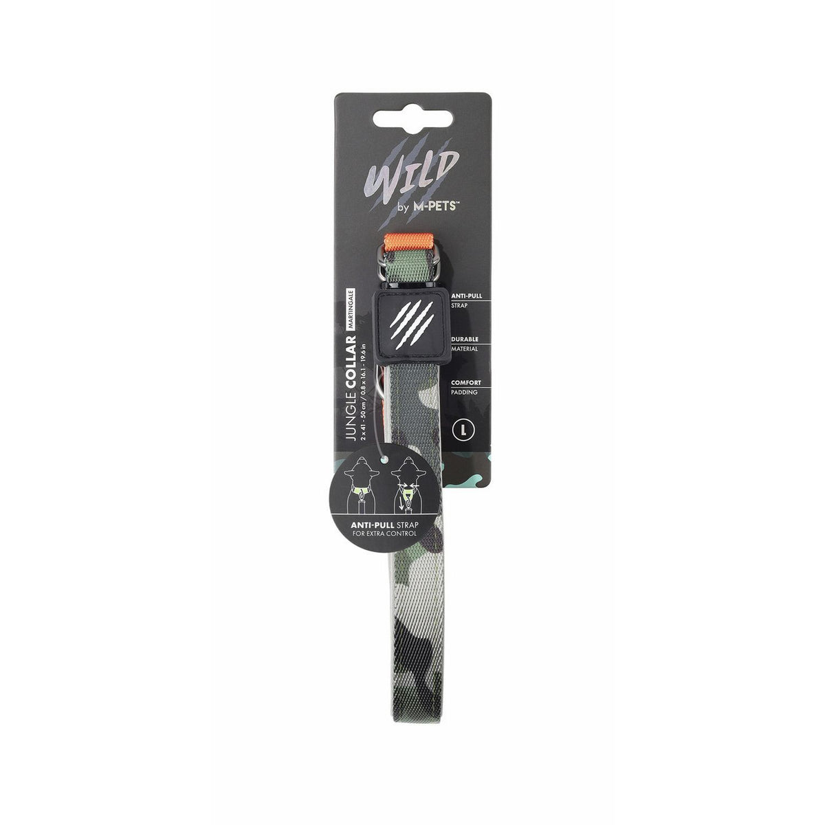 M-PETS Wild Jungle dog collar Large, imported from the UK