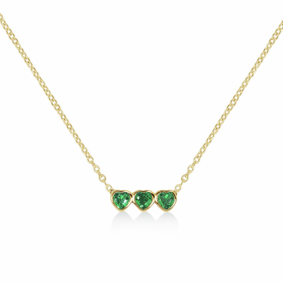Radley gold plated triple heart necklace, imported from the UK