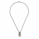 Uncommon Souls dog tag necklace silver tone 50cm chain, imported from the UK