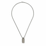 Uncommon Souls Silver Tone Dog Tag Pendant Necklace