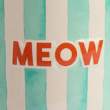 Argos Home mint green stripes meow decal stoneware mug 320ml (British brand)
