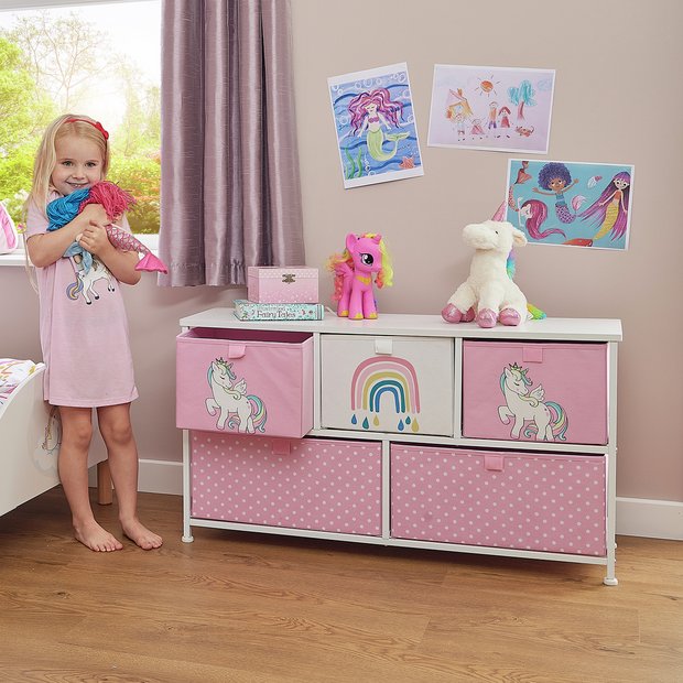 Liberty House Toys unicorn storage unit pink - British product