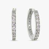 Revere sterling silver pave set huggies earrings, UK version