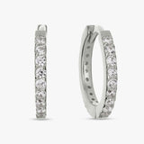 Revere sterling silver pave set huggies earrings, UK version