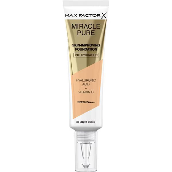 Max Factor Miracle Pure Foundation 32 Light Beige, UK version