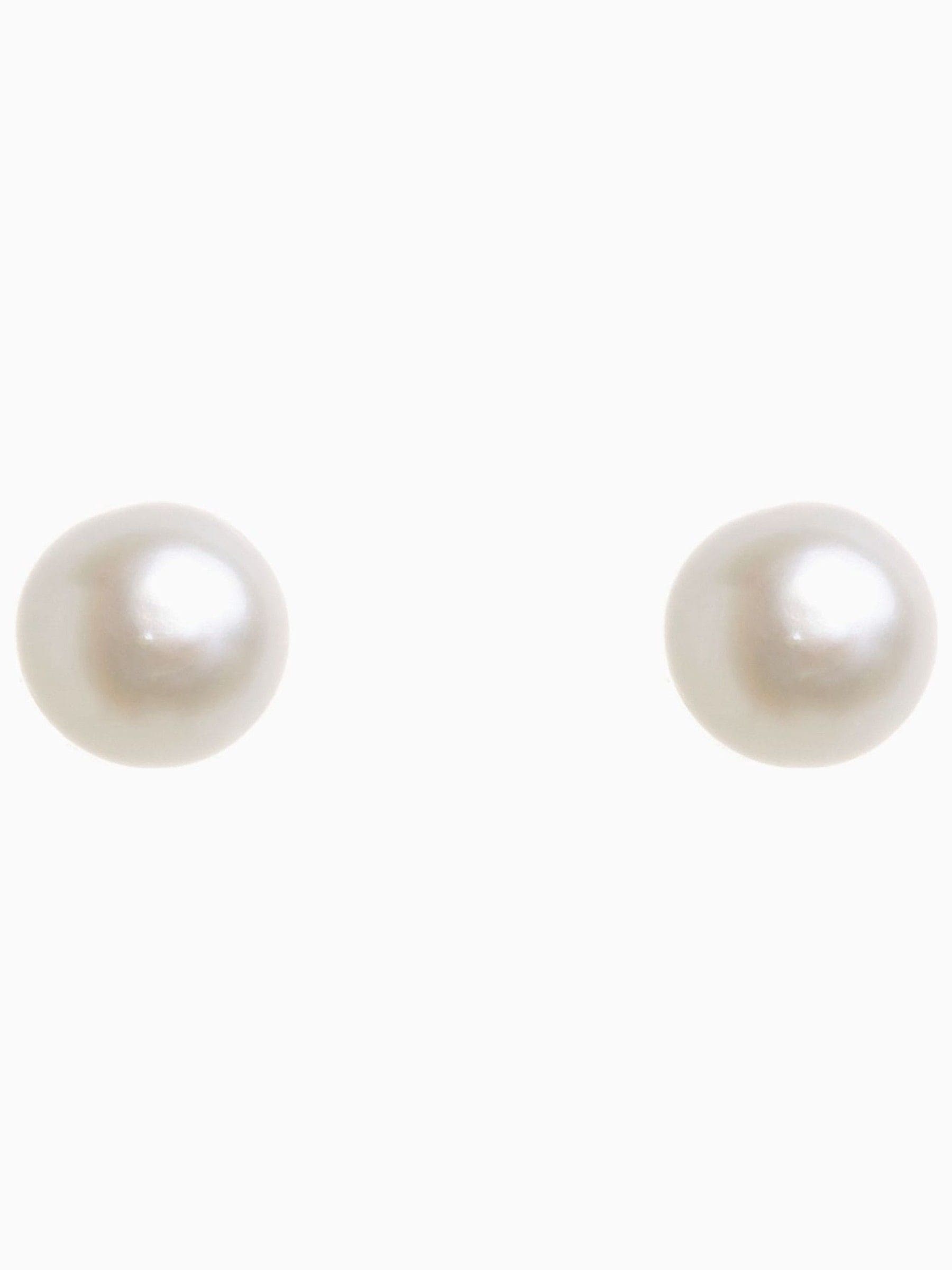 Freshwater pearl stud earrings sterling silver 5mm - British product