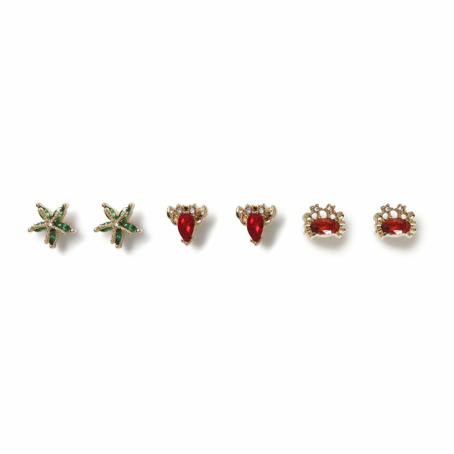 Freedom ocean-themed stud earrings set of 3 - British product