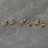Freedom ocean-themed stud earrings set of 3 - British product