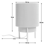 Habitat yellow pleated column table lamp, UK version