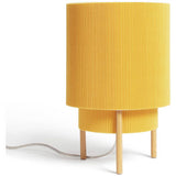 Habitat yellow pleated column table lamp, UK version