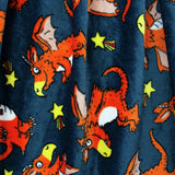 Zog blue fleece throw 150x100cm - British product
