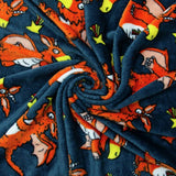 Zog blue fleece throw 150x100cm - British product