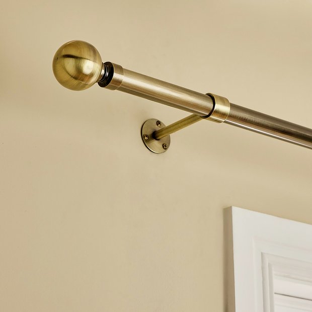 Argos Home antique brass bay curtain pole 400cm, UK version