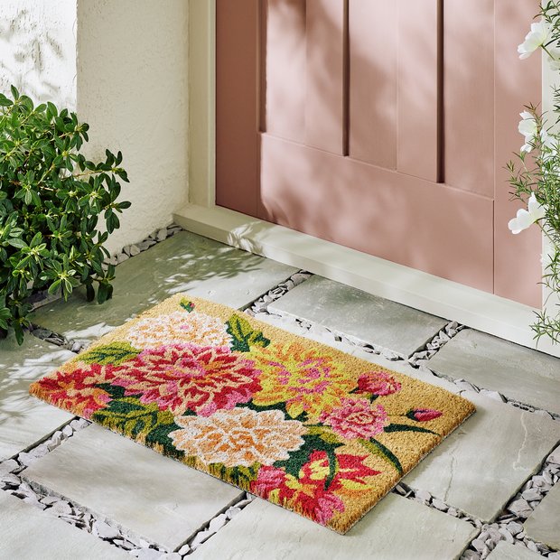 Argos Home Floral Coir Doormat 40x60cm, UK version