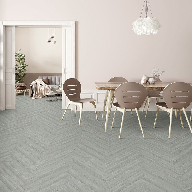 Kraus vinyl flooring herringbone 2.34m2, imported from the UK
