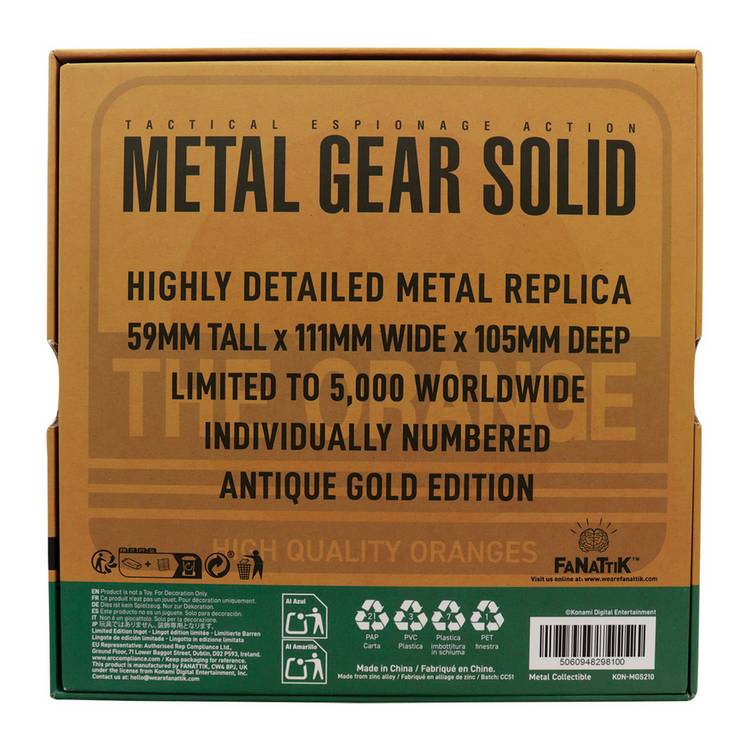 Fanattik limited gold edition metal cardboard box replica small, imported from the UK
