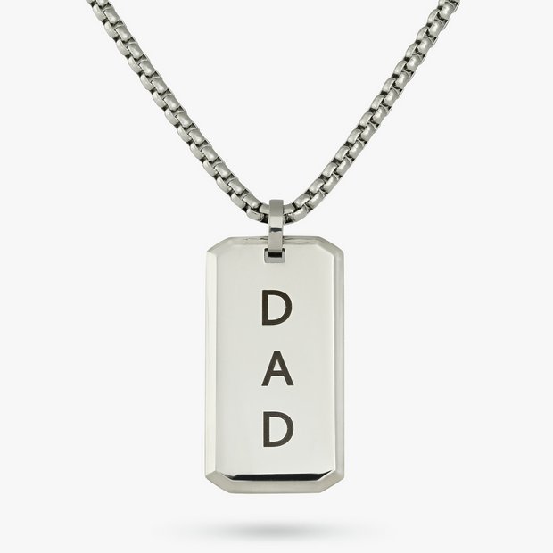 Revere dog tag pendant DAD 60cm chain, UK version