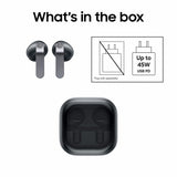 Samsung Galaxy Buds4 black earbuds - British product