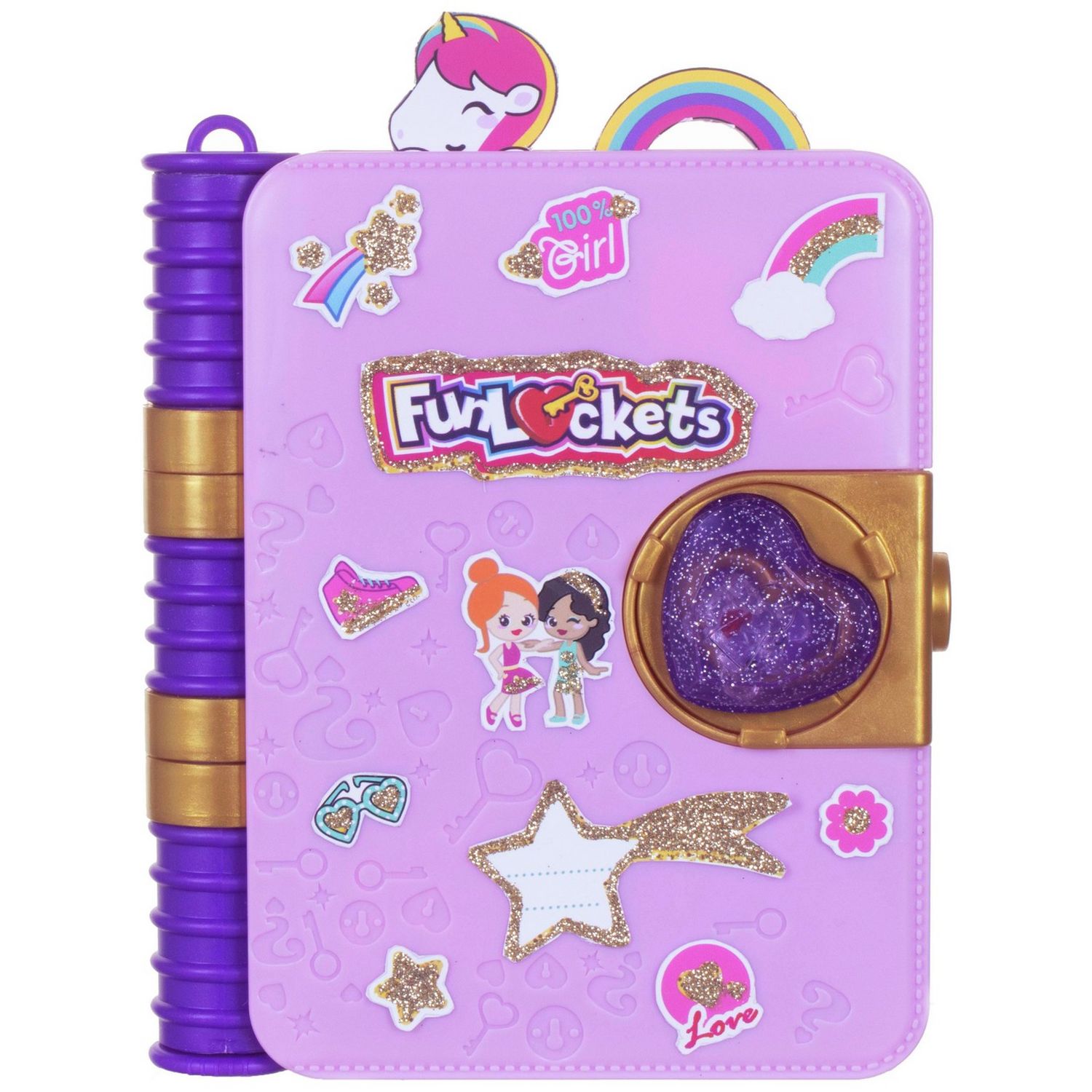FunLockets Secret Journal Diary Set with lock and accessories, imported from the UK
