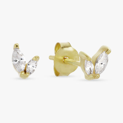Argos Revere Gold Plated Silver Dainty Marquise Stud Earrings- Buy online at McGrocer