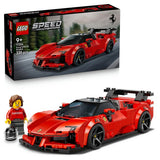 LEGO Speed Champions Ferrari SF90 car building set, 339 pieces, British brand