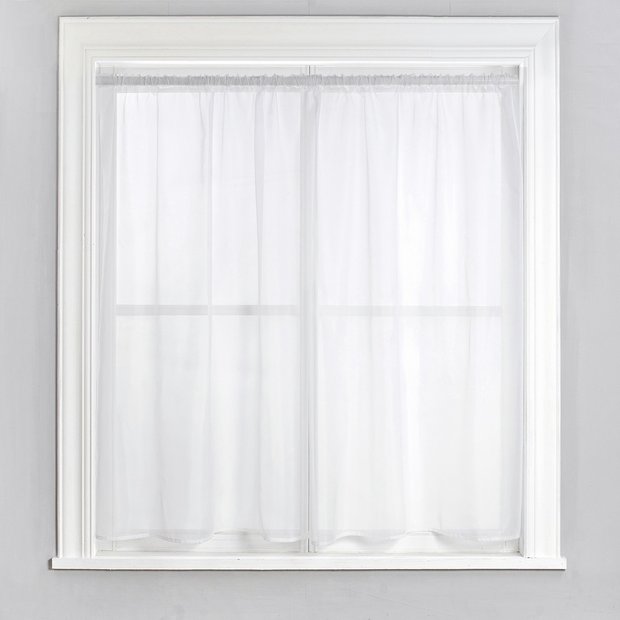 Argos Home white pencil pleat net curtain 240x91cm British product