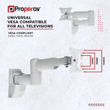ProperAV tilt and swivel TV wall bracket 13-28 inches (British brand)