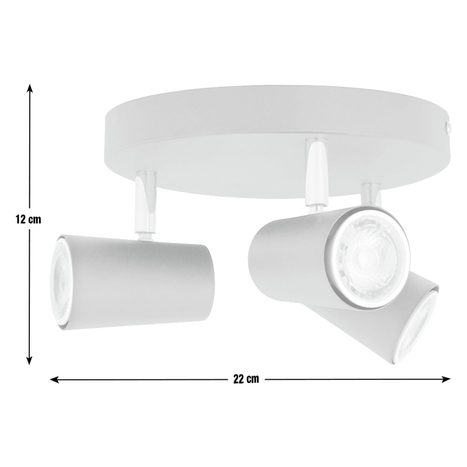 Argos Home 3 light spotlight plate matt black (British brand)