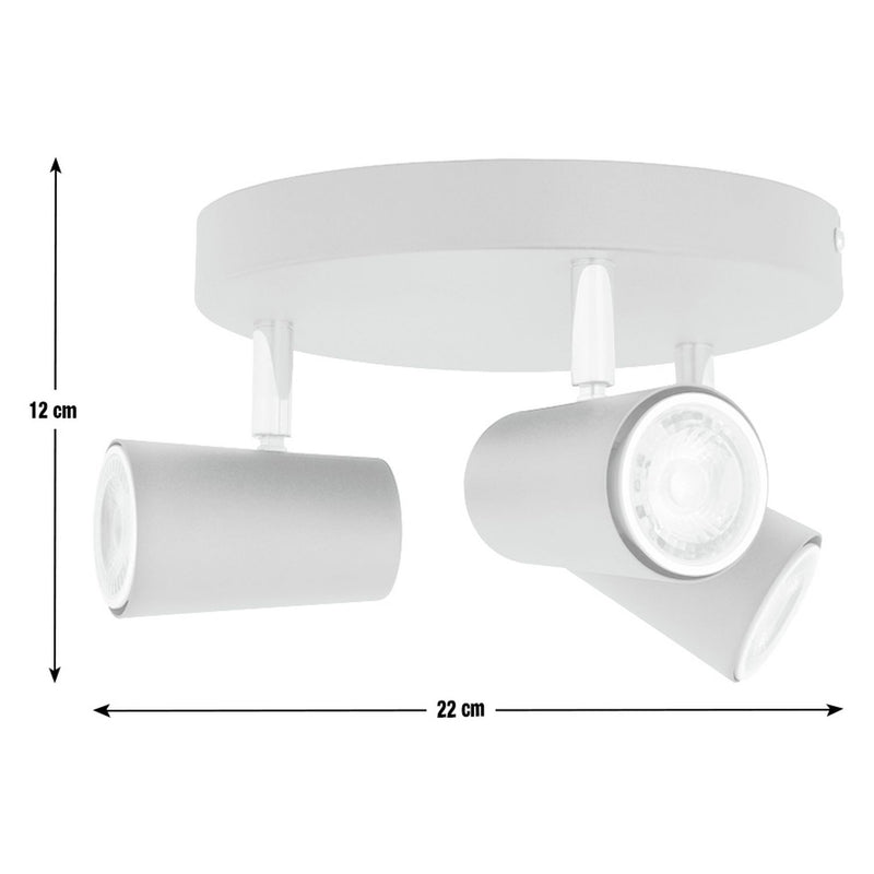 Argos Home 3 light spotlight plate matt black (British brand)