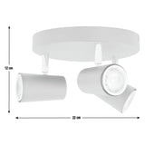 Argos Home 3 light spotlight plate matt black (British brand)