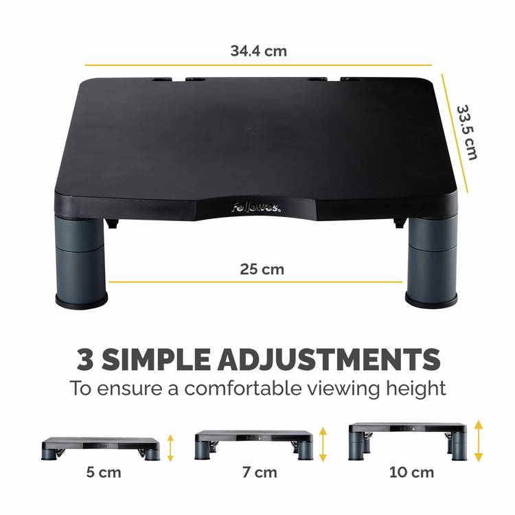 Fellowes standard monitor stand black for 21 inch monitors, UK version