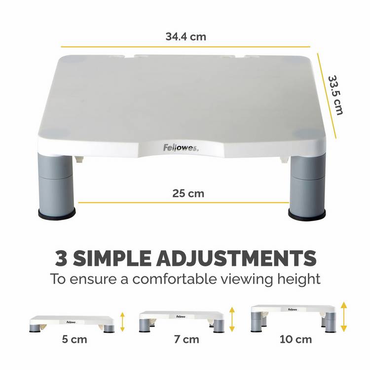 Fellowes monitor stand white for 21 inch displays - British product