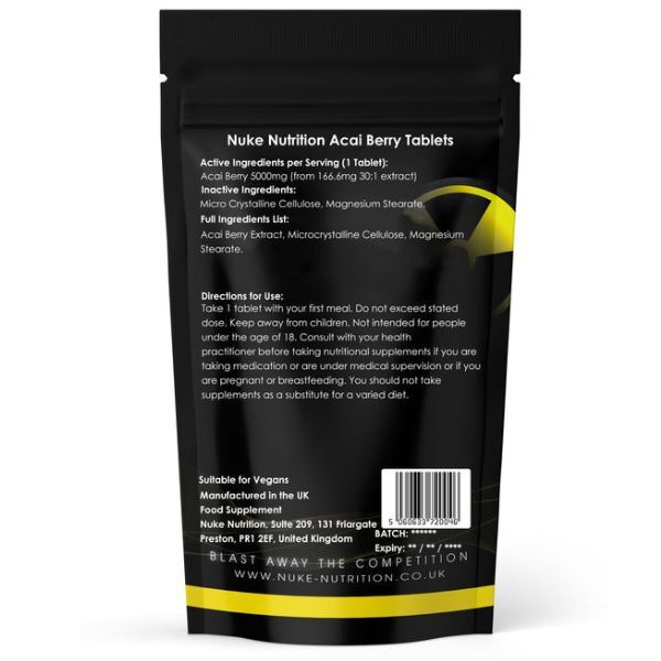 Nuke Nutrition Acai Berry Tablets 5000mg - 60ct