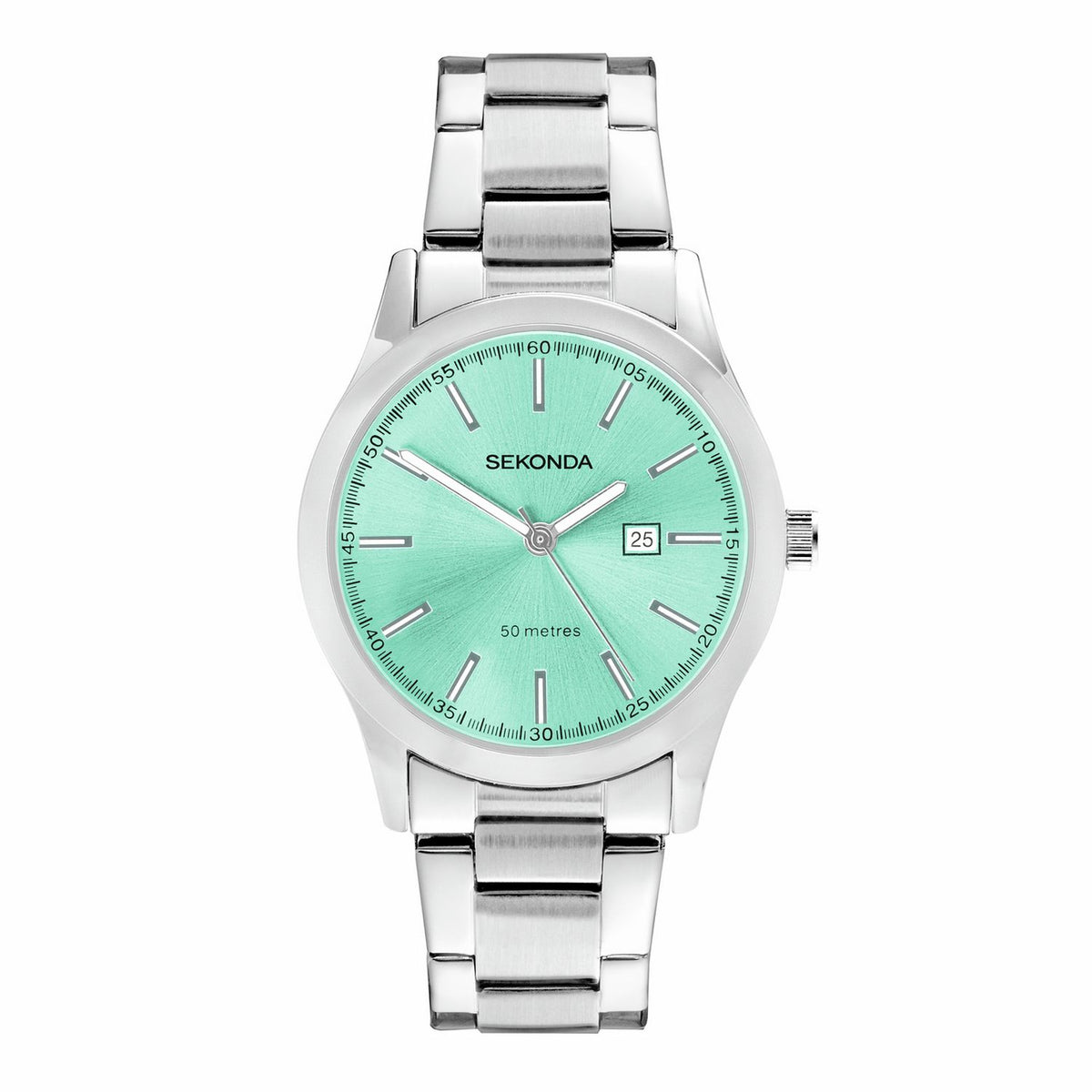 Sekonda Taylor blue dial stainless steel bracelet watch - British product