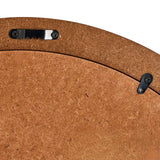 Habitat checkered brown resin round wall mirror 50cm, imported from the UK