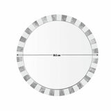 Habitat checkered brown resin round wall mirror 50cm, imported from the UK