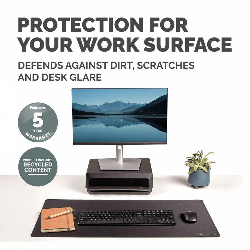 Fellowes Breyta black desk mat 800x400mm, UK version