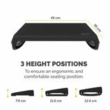 Fellowes Breyta foot rest black with textured surface, UK version