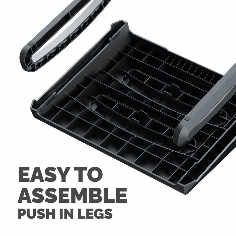 Fellowes Breyta foot rest black with textured surface, UK version