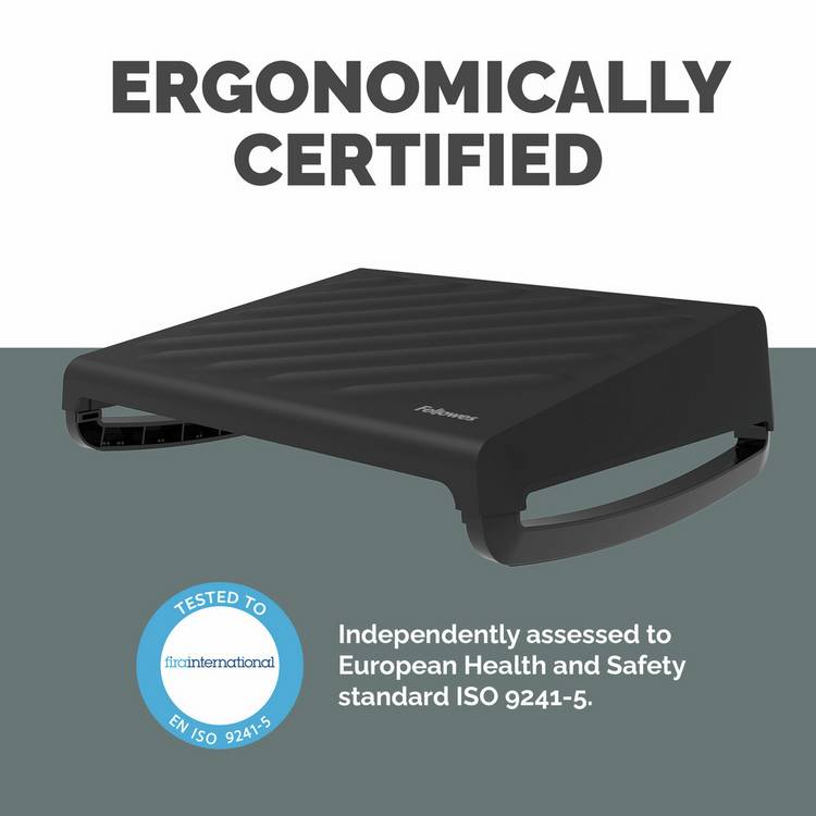Fellowes Breyta foot rest black with textured surface, UK version