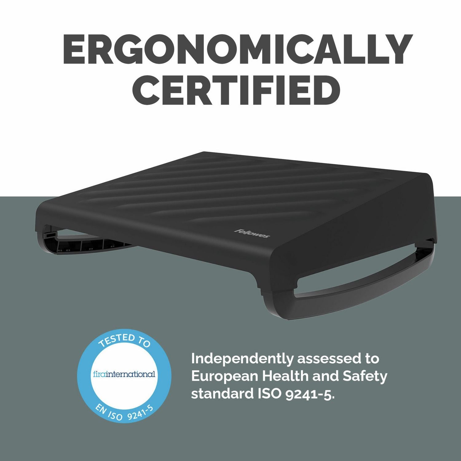 Fellowes Breyta foot rest black with textured surface, UK version