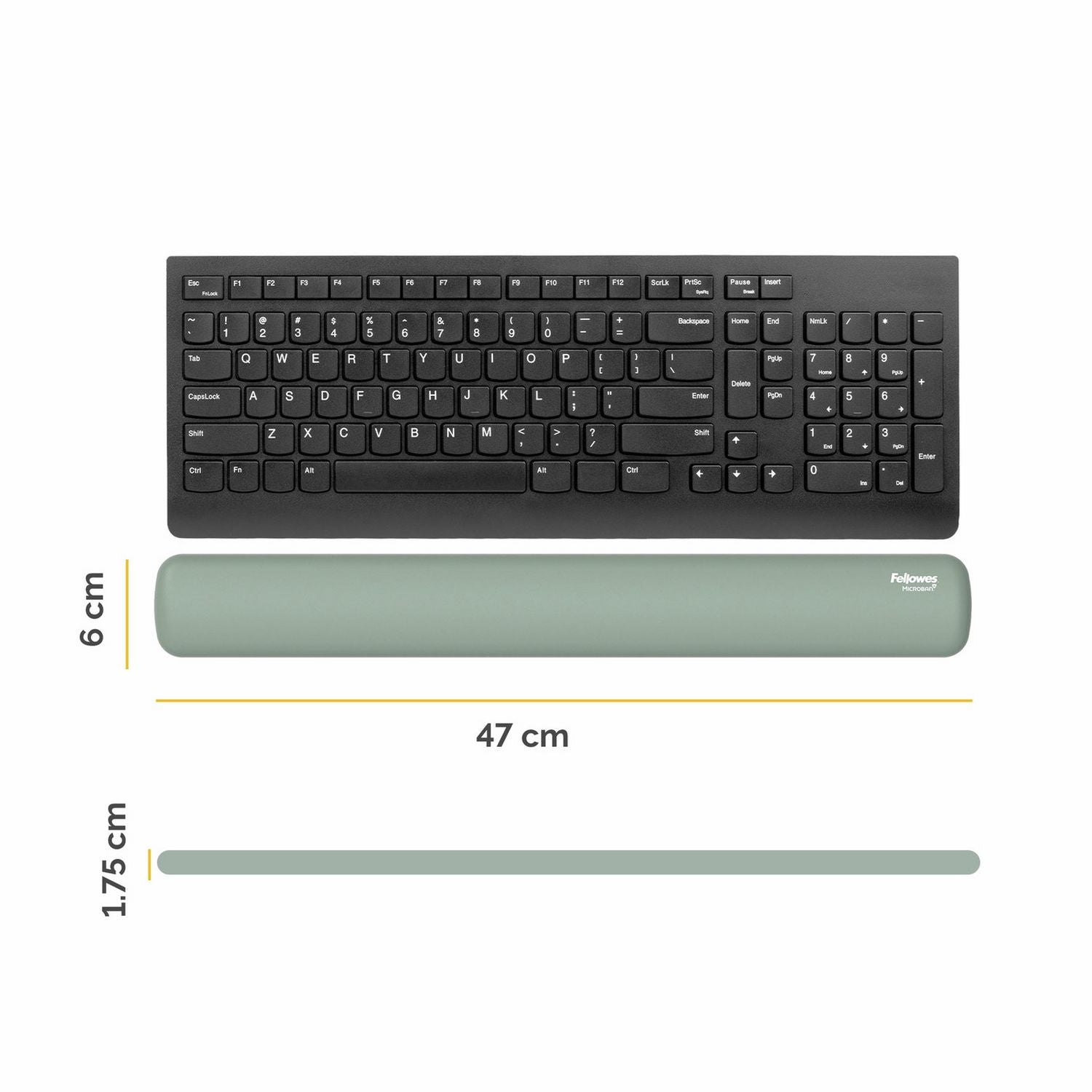 Fellowes Breyta keyboard wrist rest Sage - British product